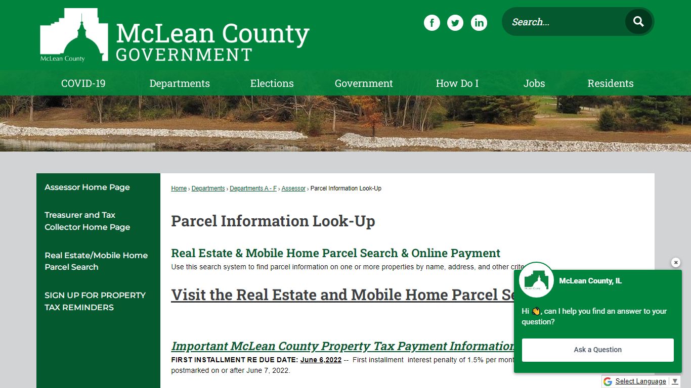 Parcel Information Look-Up | McLean County, IL - Official Website